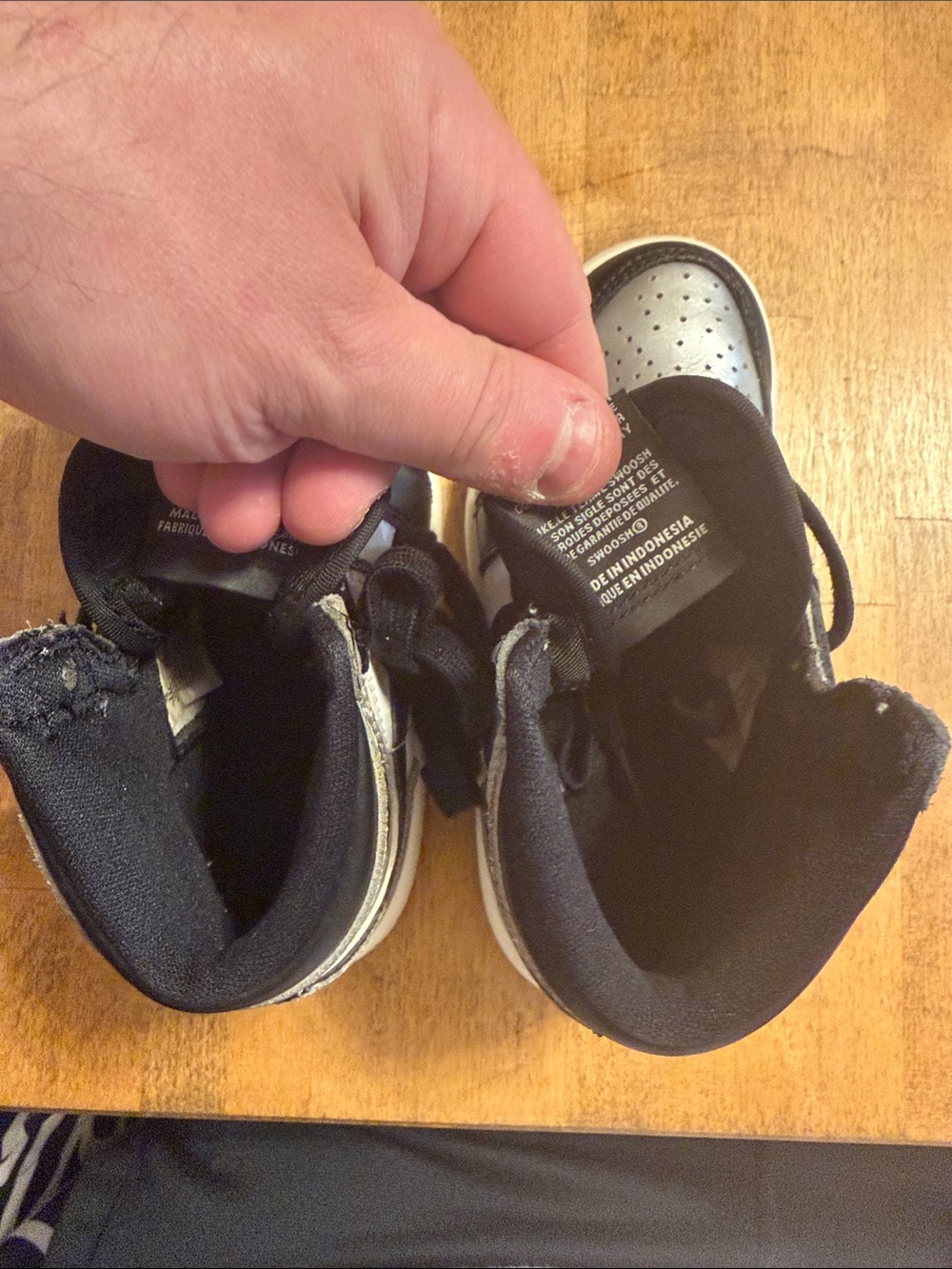 Nike jordan 1 silver toe 11c - Picture 5 of 5
